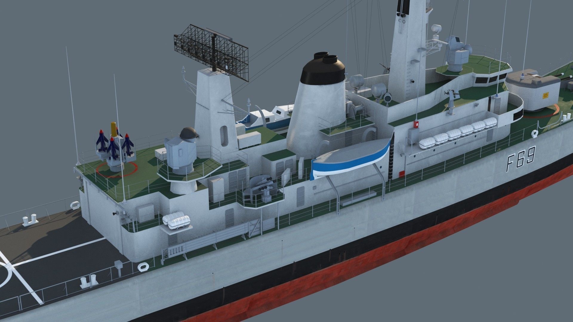 Leander class frigate 3D model_14