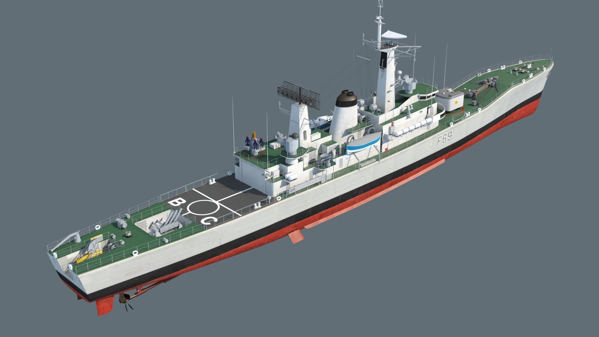 Leander class frigate 3D model_5