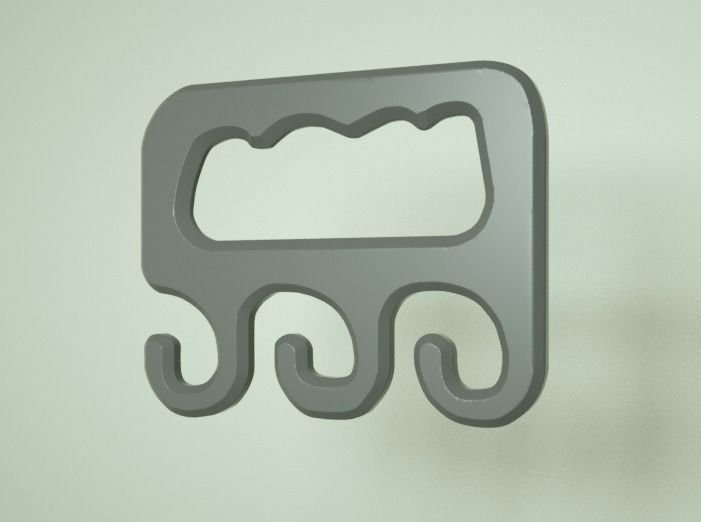Shopping handle 3D print model_2