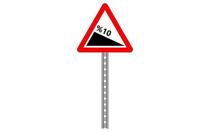 dangerous slope down 3D model