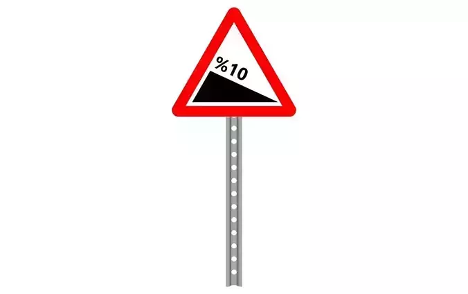 dangerous slope down 3D model
