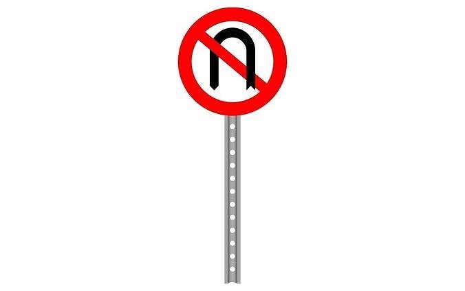 no u turn 3D model