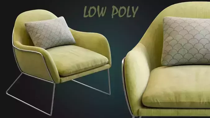 Armchair Frame By Made Low-poly 3D model