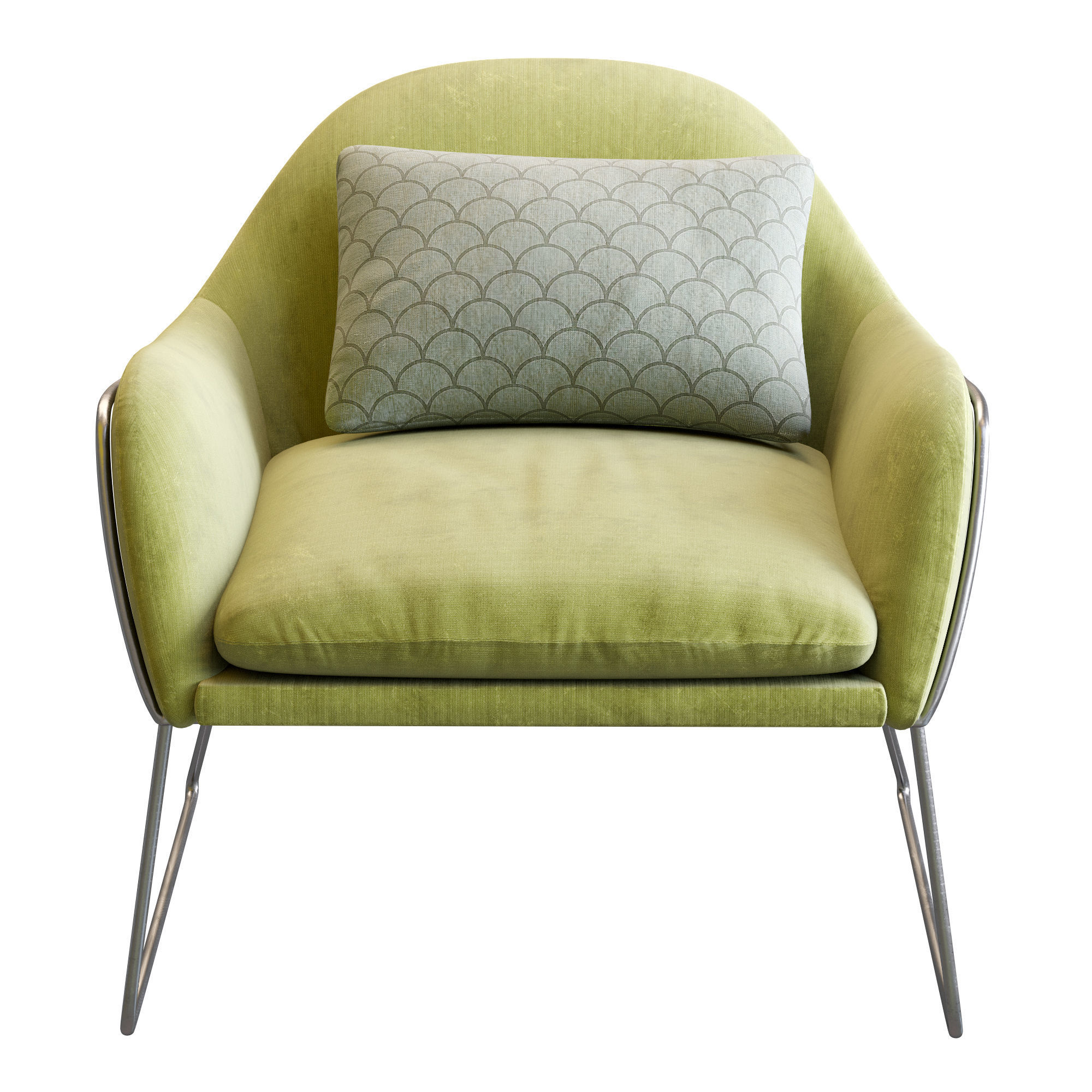 Armchair Frame By Made Low-poly 3D model_9