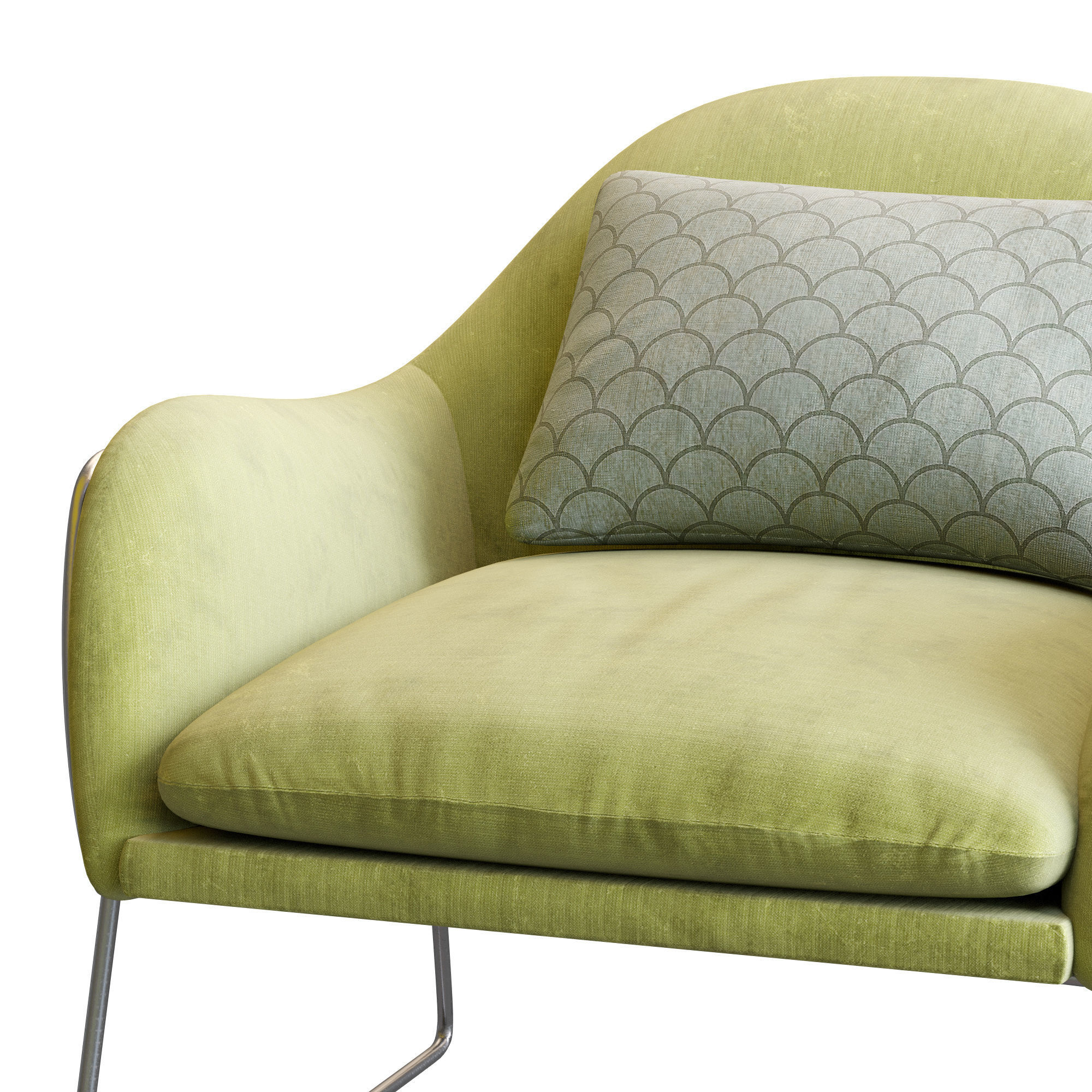 Armchair Frame By Made Low-poly 3D model_14