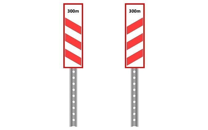 railway level crossing 300m 3D model