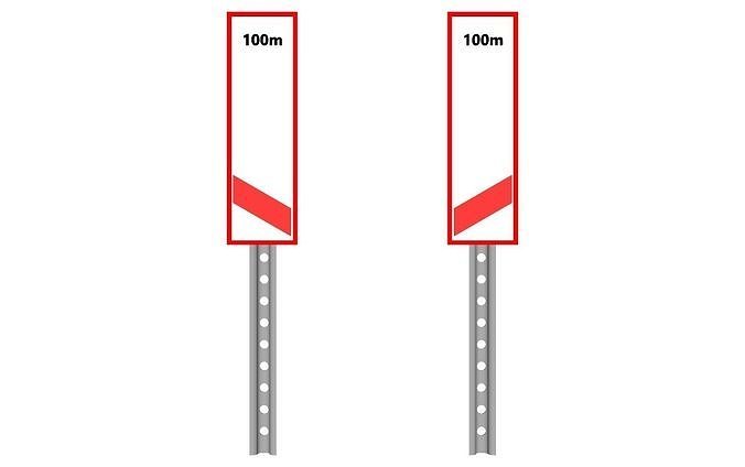railway level crossing 100m 3D model