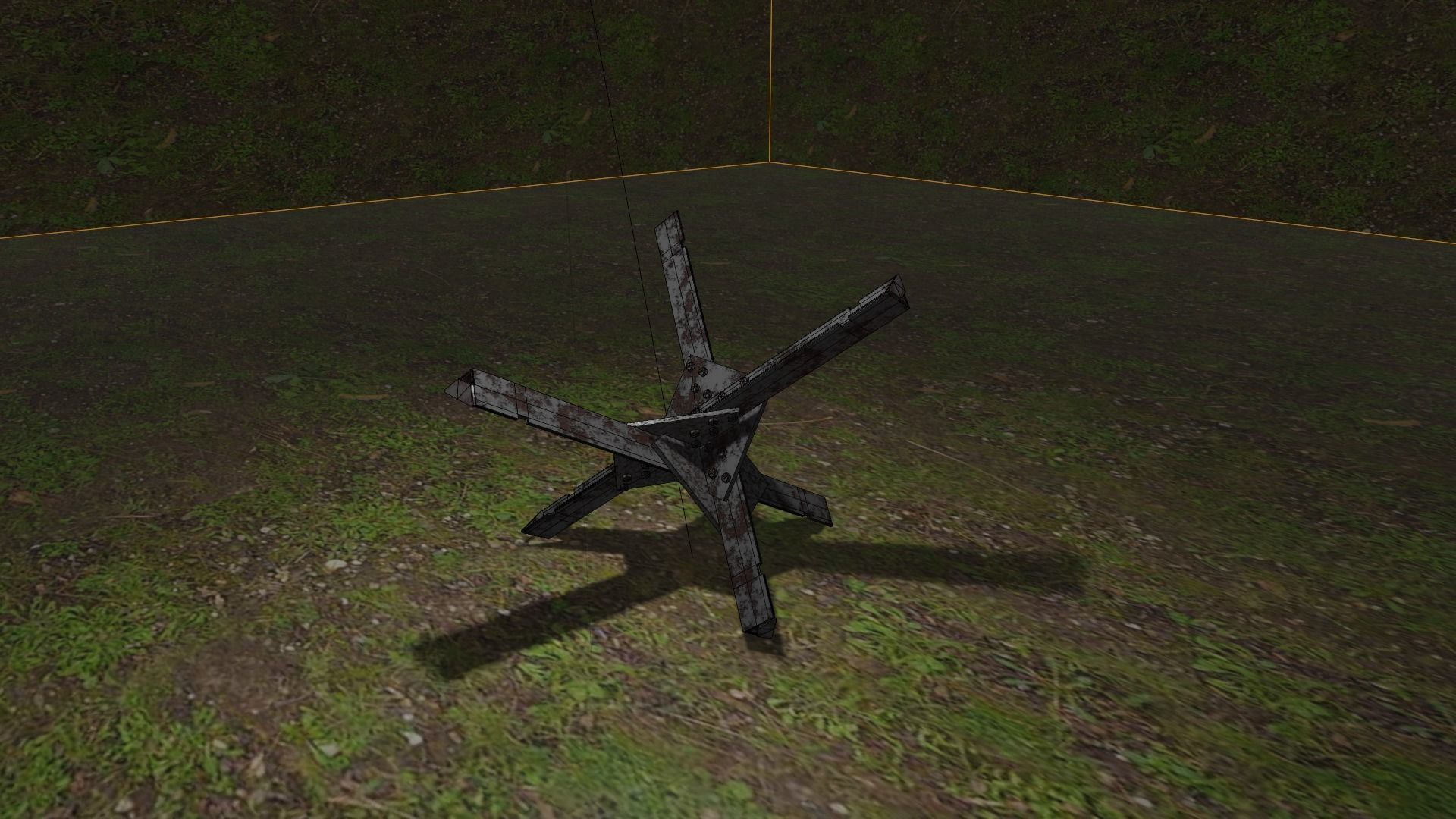 3D model Army Hedgehog Roadblock Obstacle VR / AR / lowpoly CGTrader