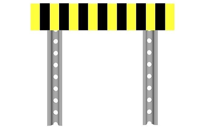 road blocked 3D model