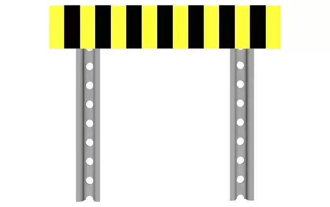 road blocked 3D model