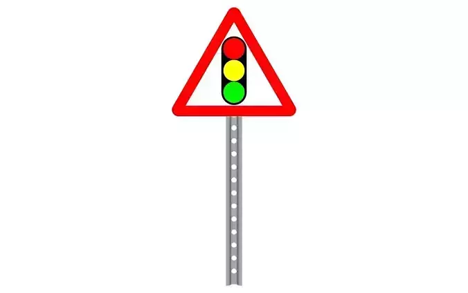traffic lights ahead 3D model