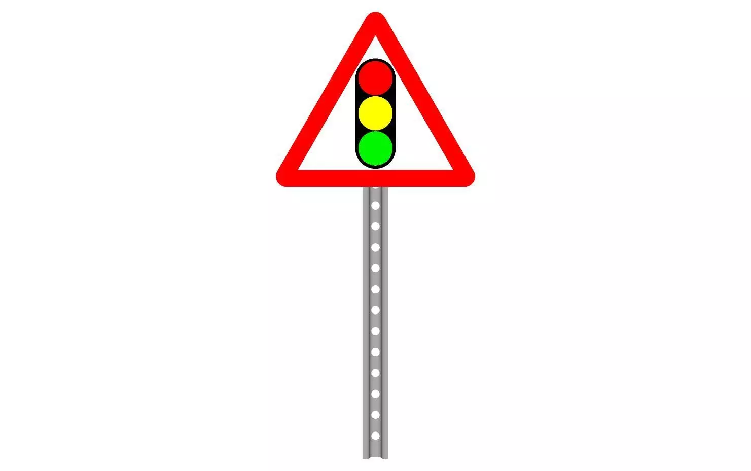 traffic lights ahead 3D model_0