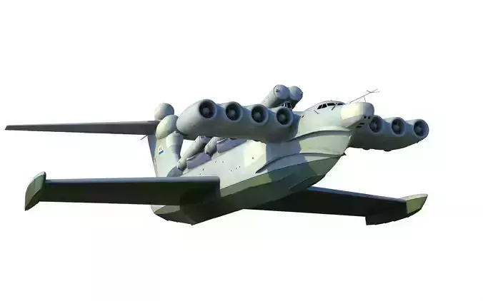 Lun-class ekranoplan project 903 3D model