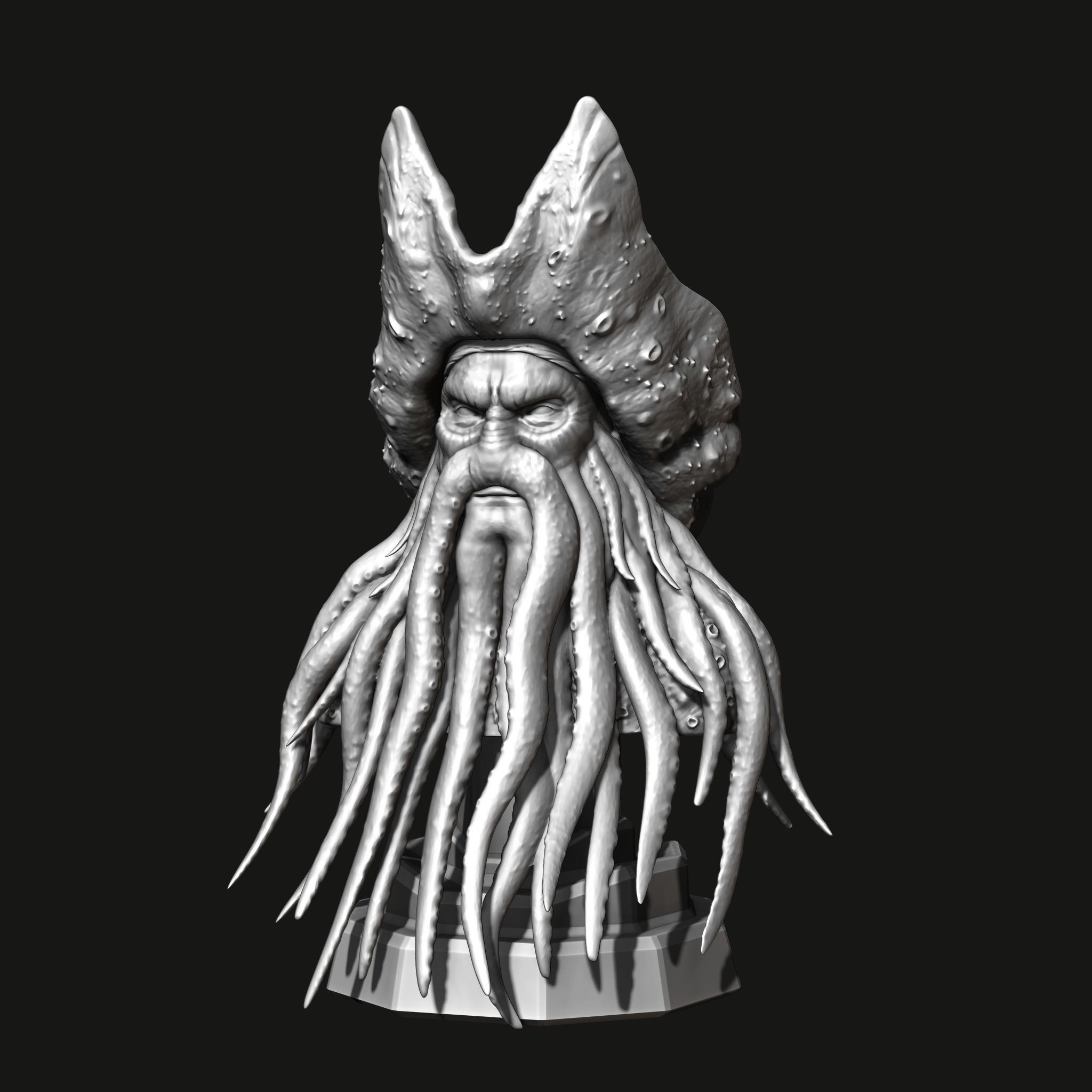 Davy Jones Bust  -  3D print model 3D print model_1