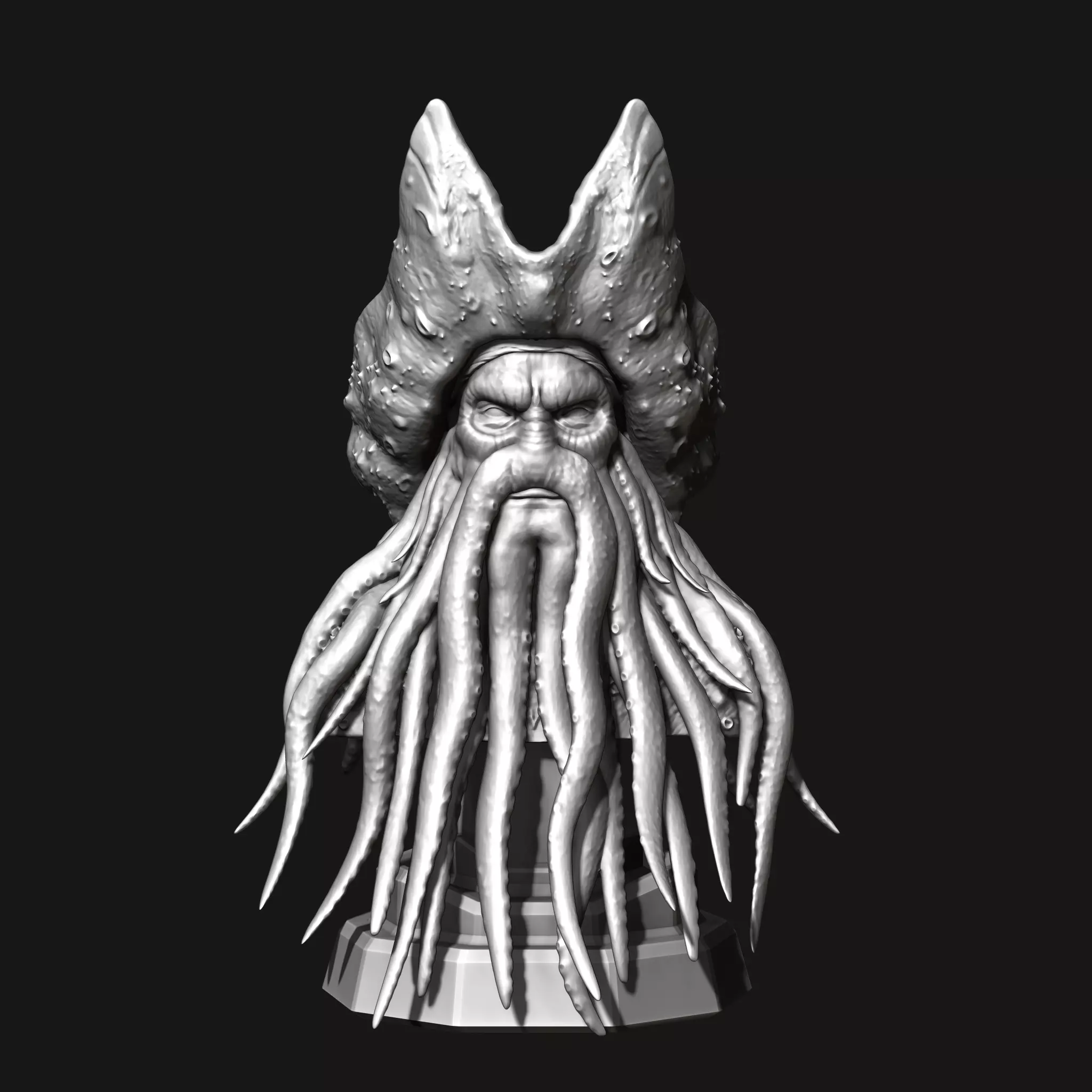 Davy Jones Bust  -  3D print model 3D print model_0