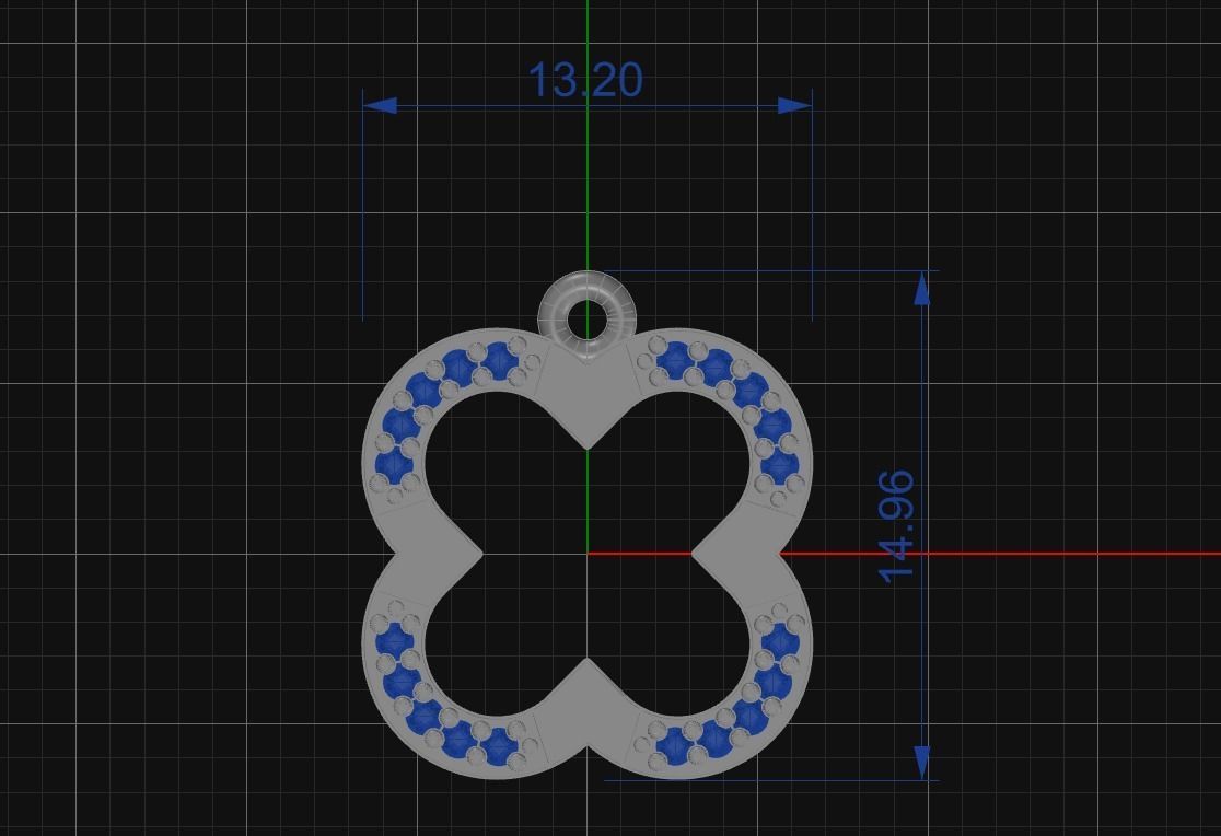 accessory gold pendant with diamonds 3D print model_1