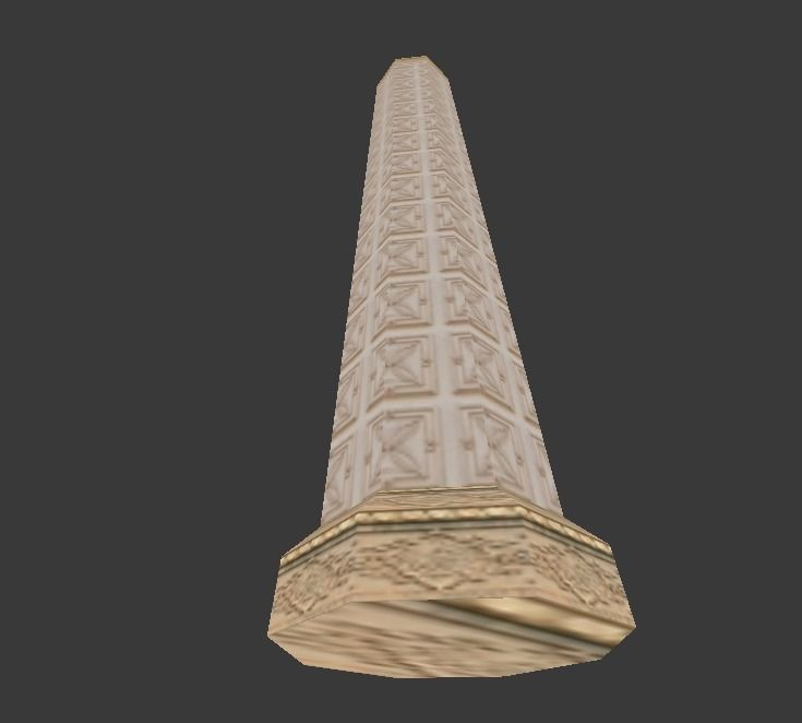 Hyrule Castle Pillar Free low-poly 3D model_2