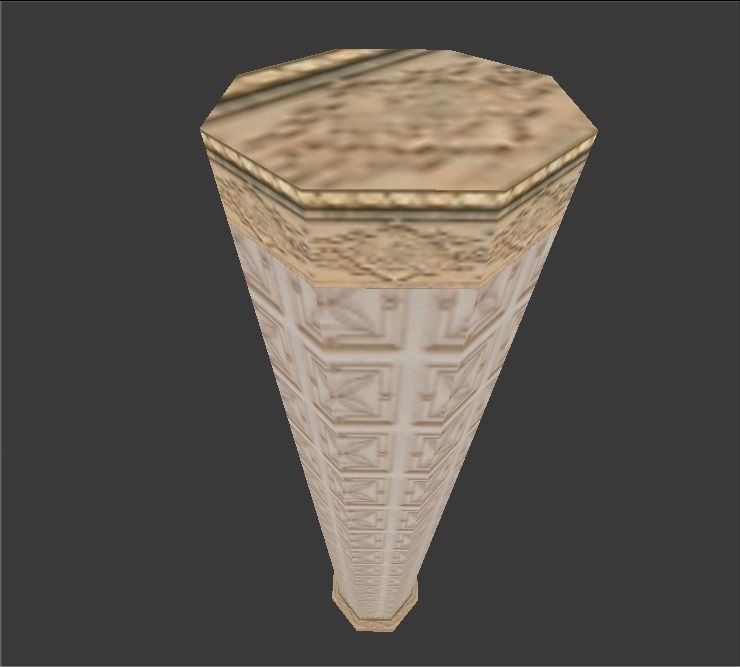 Hyrule Castle Pillar Free low-poly 3D model_5