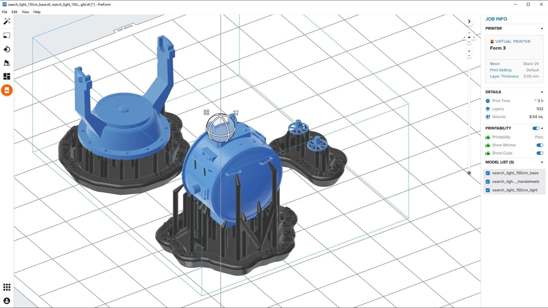Yamato Search light 150cm - Personal license - 1-100 scale 3D print model_7