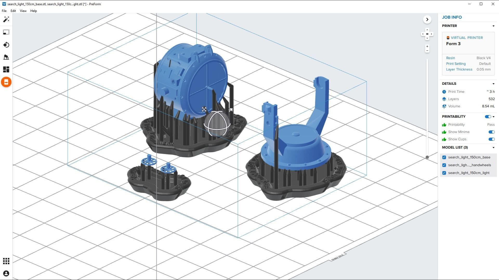 Yamato Search light 150cm - Personal license - 1-100 scale 3D print model_6