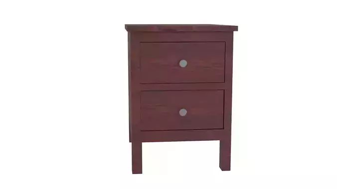 comedian wooden nightstand with two drawers