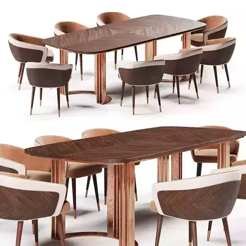Modern Solid Wood Leisure Chairs with Wooden Table
