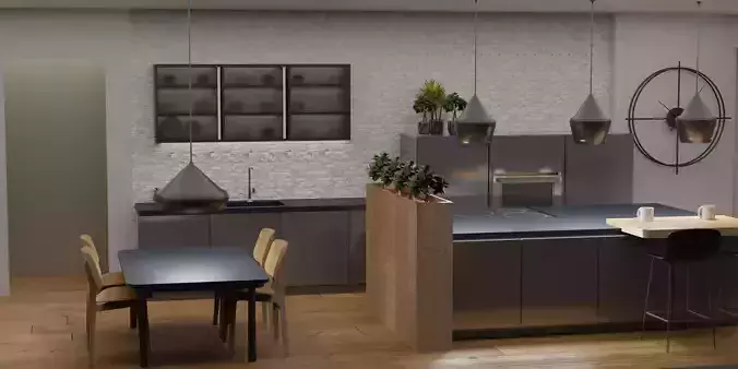 Kitchen and dining room