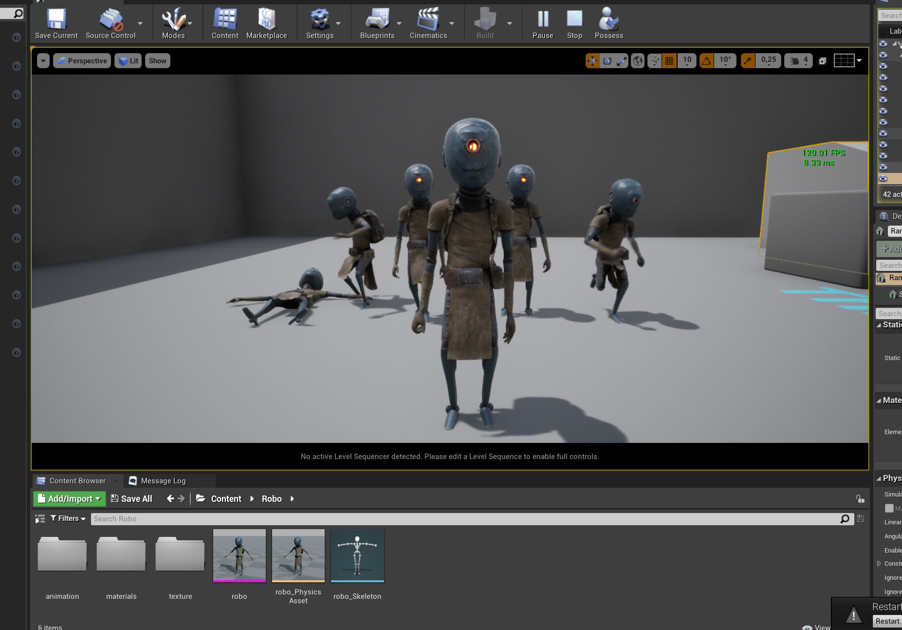 Robot traveler BRO Low-poly 3D model_2