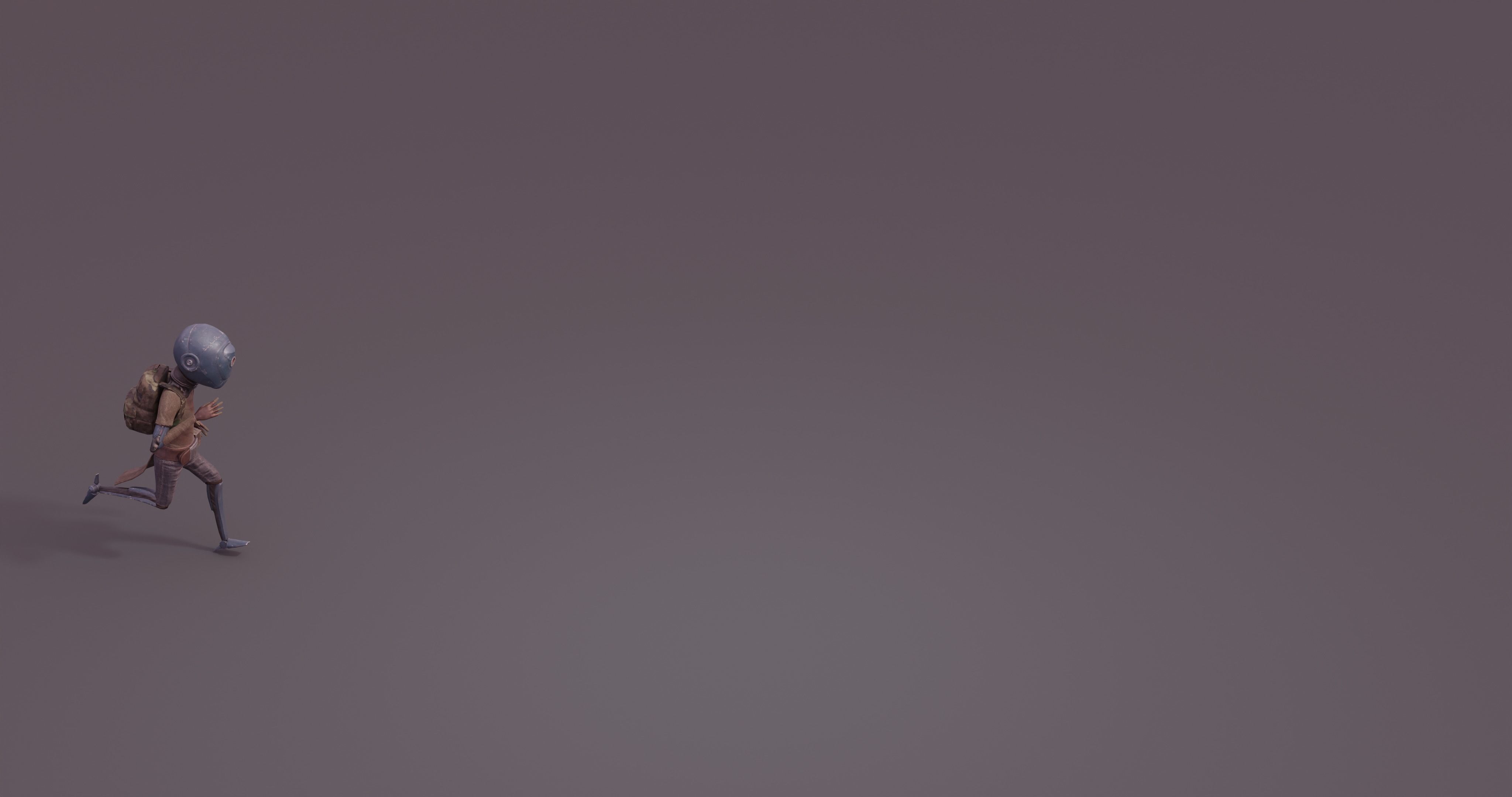 Robot traveler BRO Low-poly 3D model_16