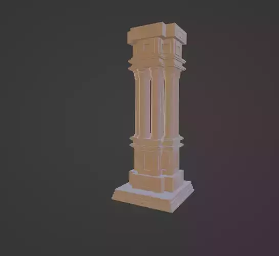 composite pillar 3D model 3D model