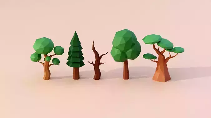 Low poly Tree Pack