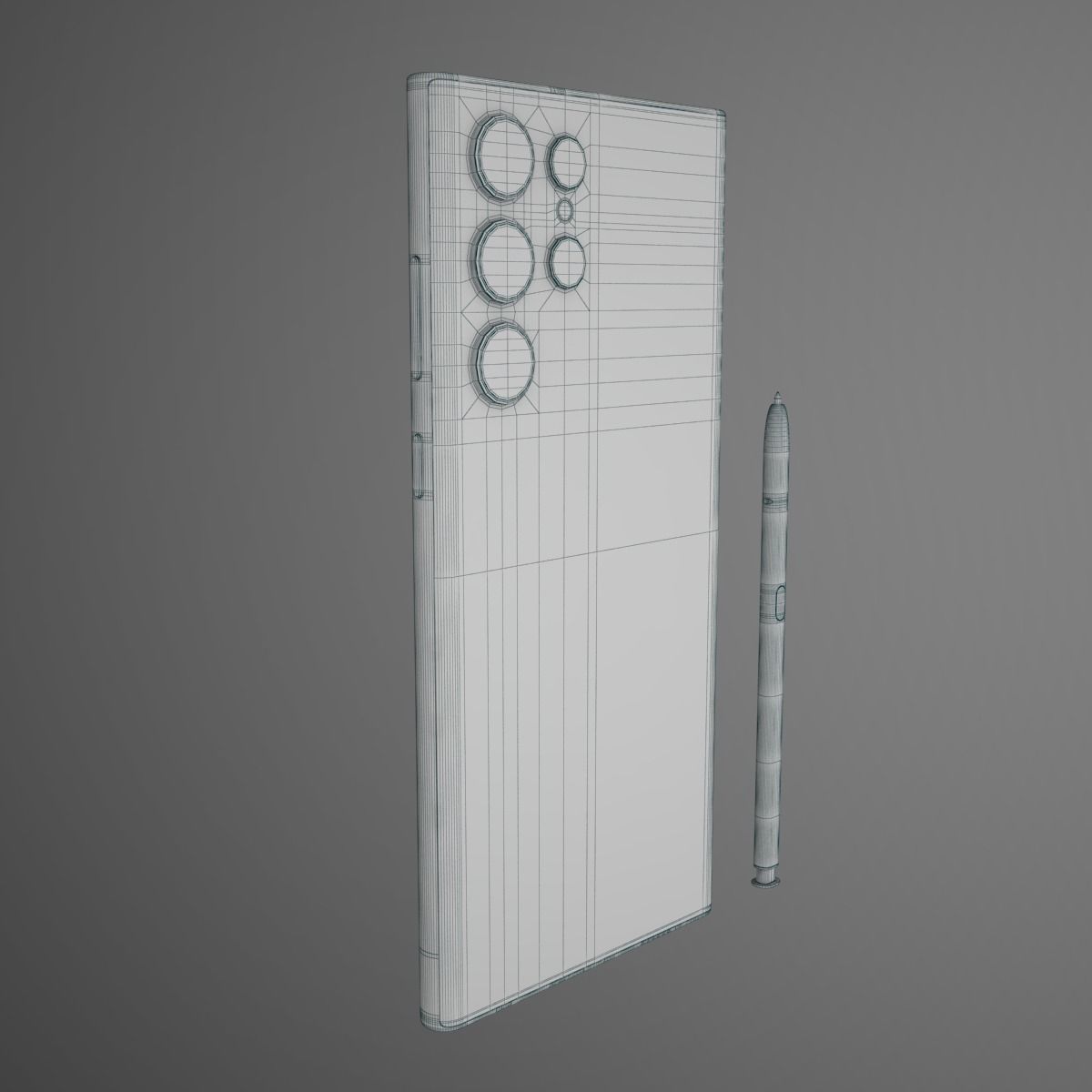 Samsung Galaxy S22 Ultra 5G Low-poly 3D model_10