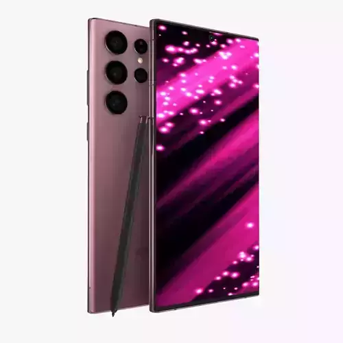 Samsung Galaxy S22 Ultra 5G Low-poly 3D model