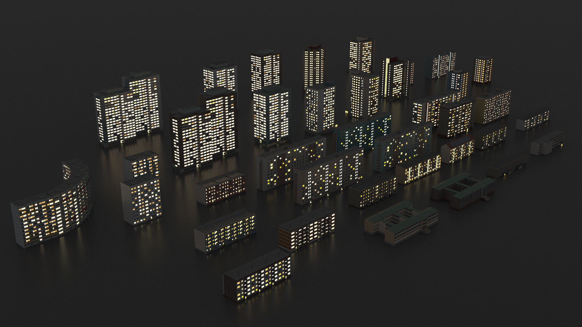 Germany DDR Berlin buildings pack 3D model_21