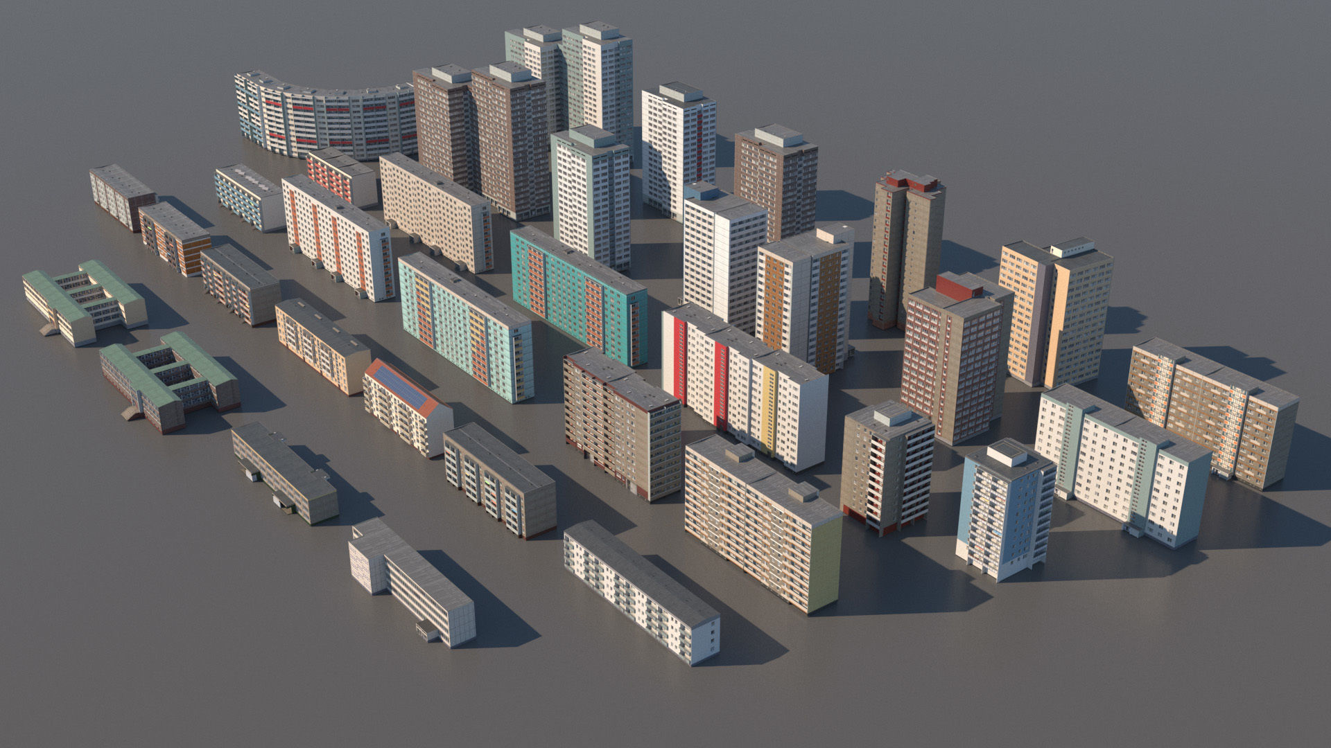 Germany DDR Berlin buildings pack 3D model_2