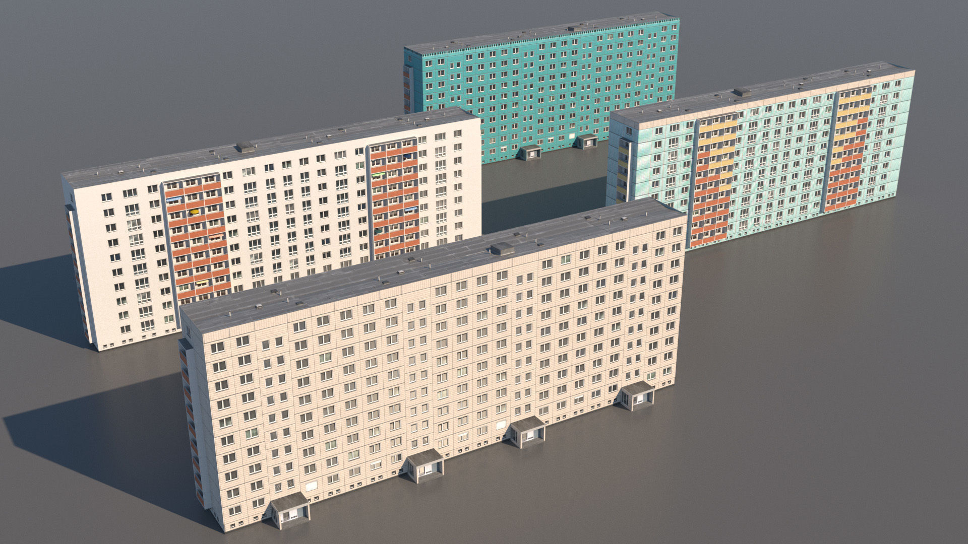 Germany DDR Berlin buildings pack 3D model_13