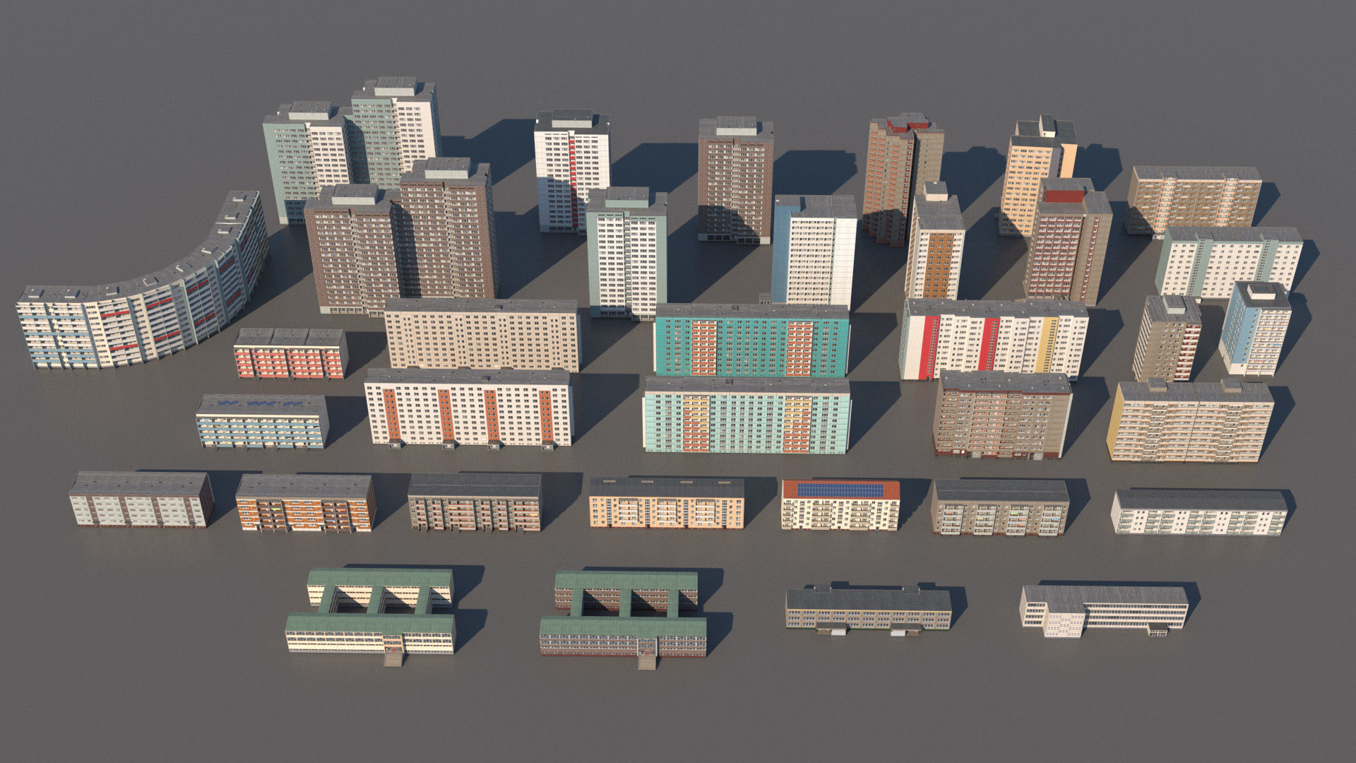 Germany DDR Berlin buildings pack 3D model_1