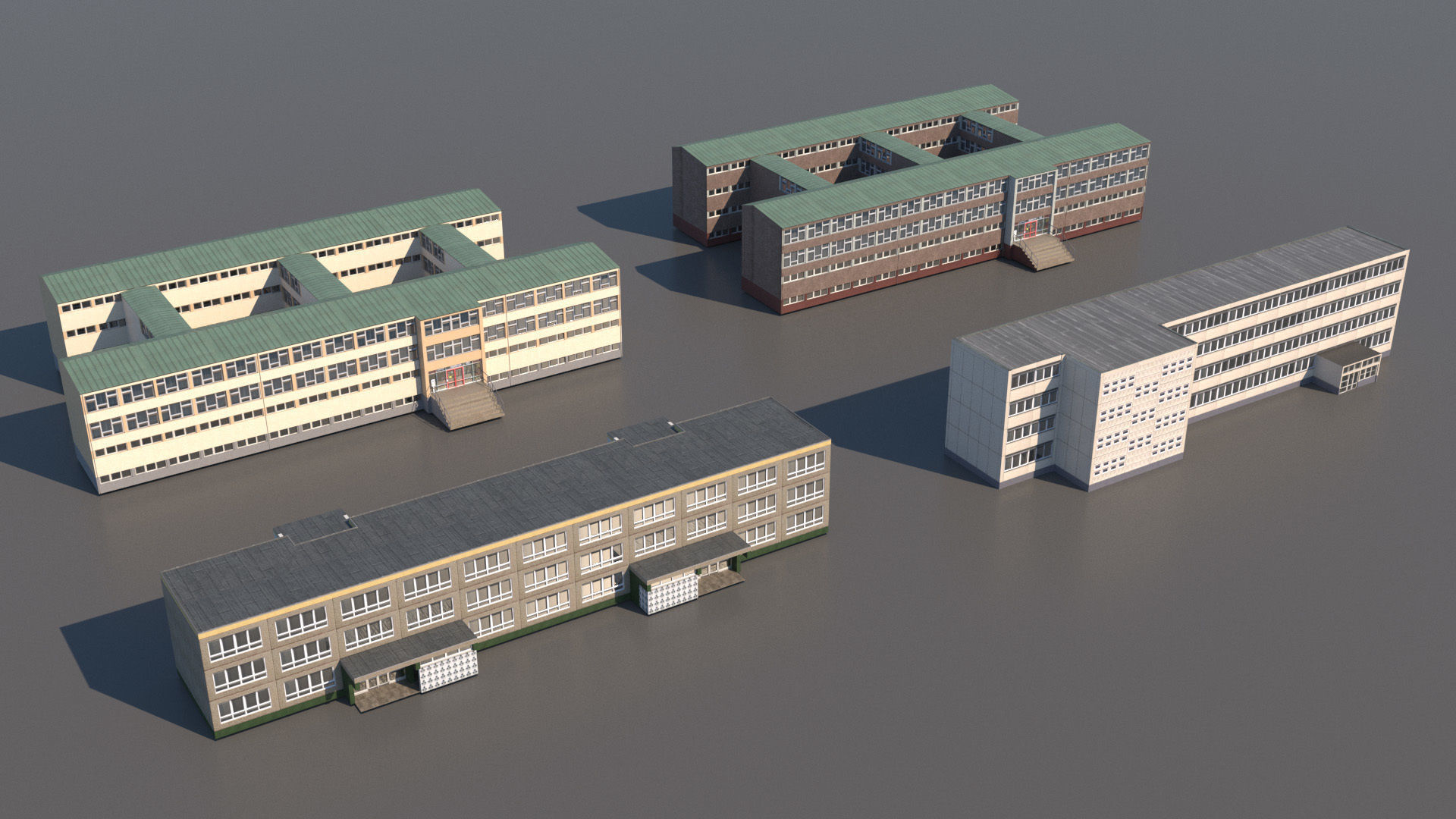 Germany DDR Berlin buildings pack 3D model_20