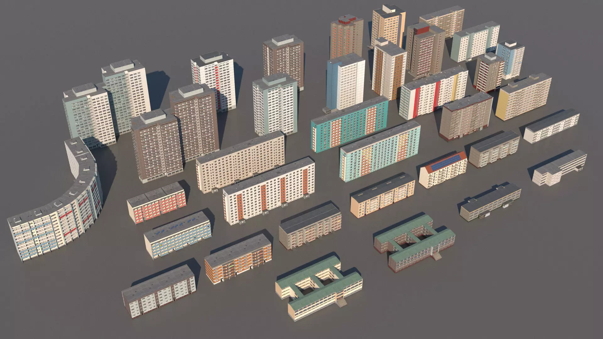 Germany DDR Berlin buildings pack 3D model_0