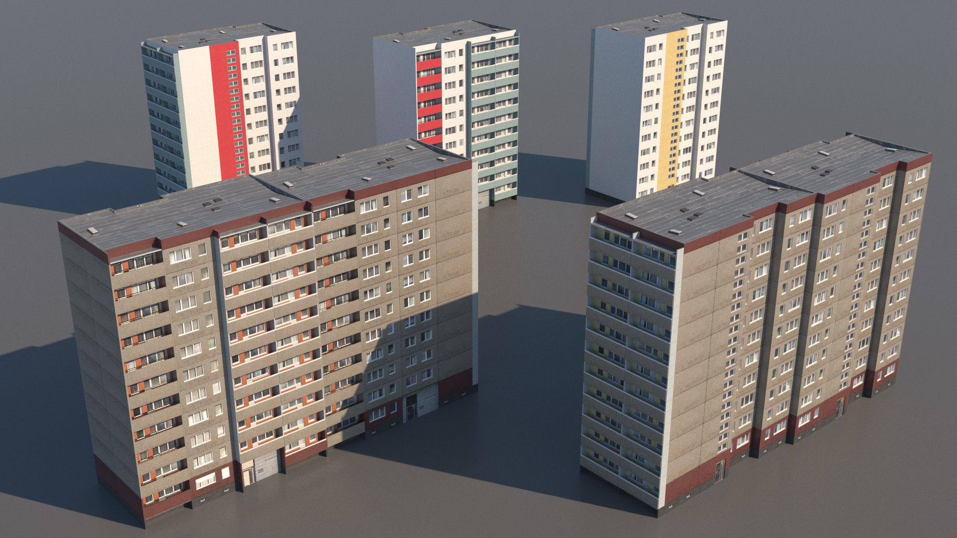 Germany DDR Berlin buildings pack 3D model_12