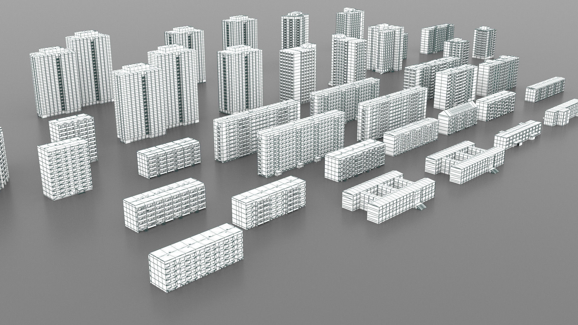 Germany DDR Berlin buildings pack 3D model_22