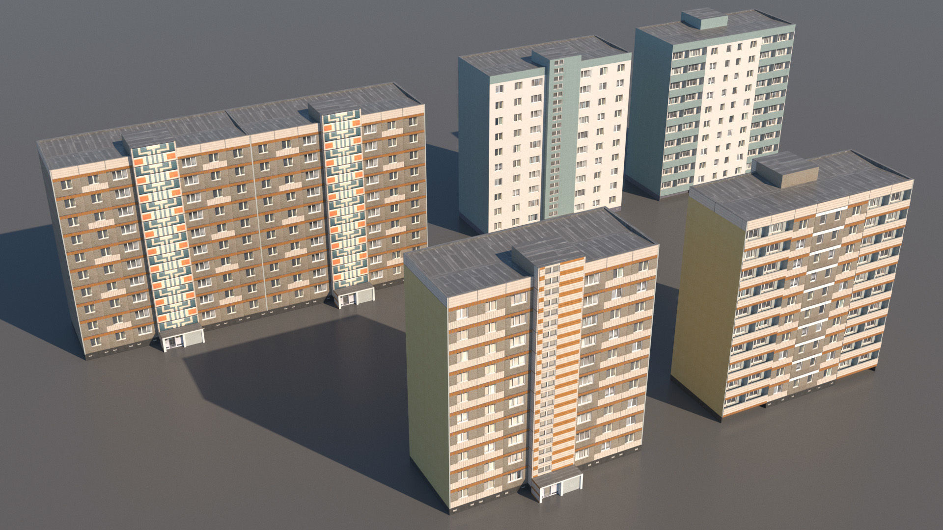 Germany DDR Berlin buildings pack 3D model_14