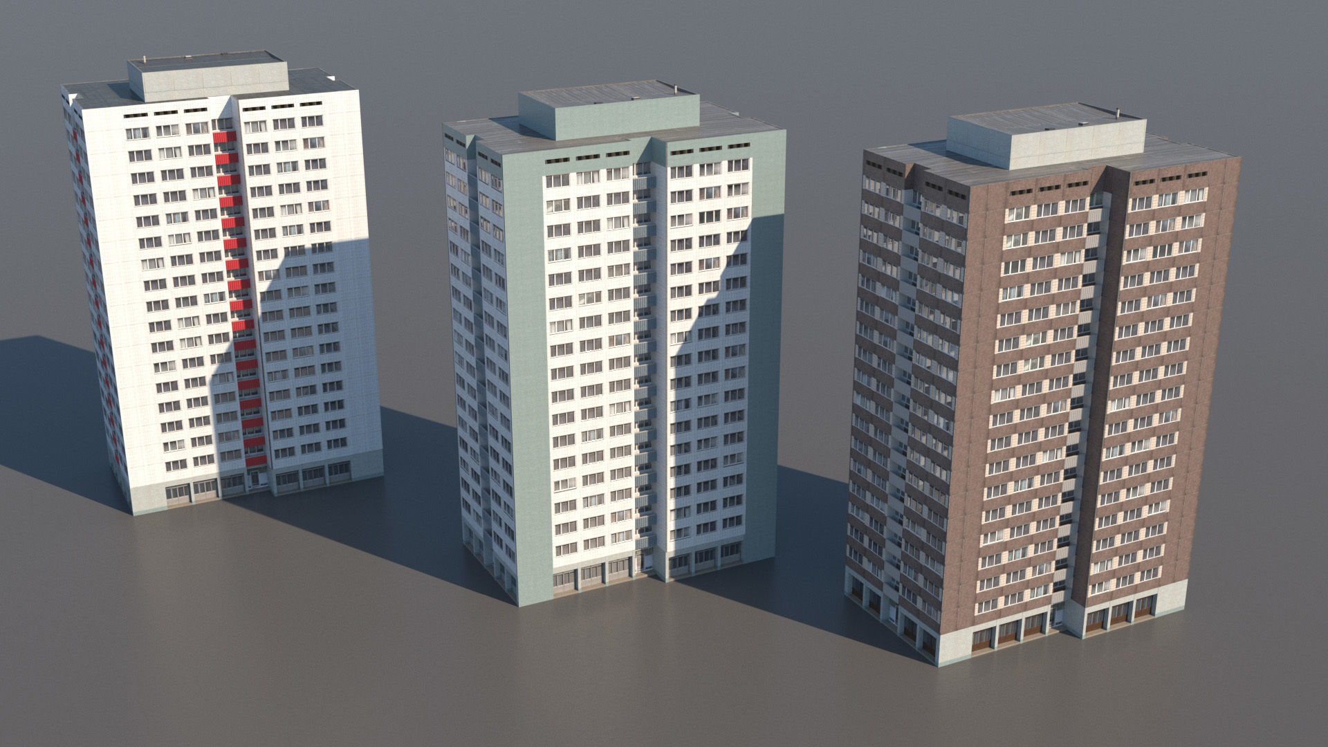 Germany DDR Berlin buildings pack 3D model_16