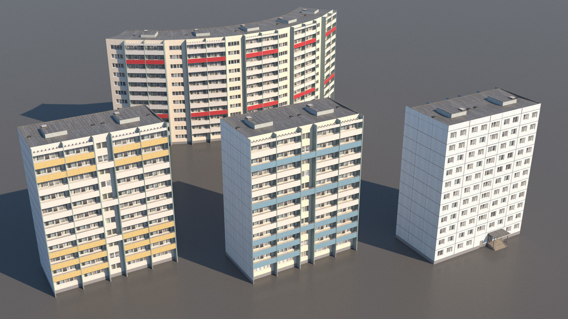 Germany DDR Berlin buildings pack 3D model_19