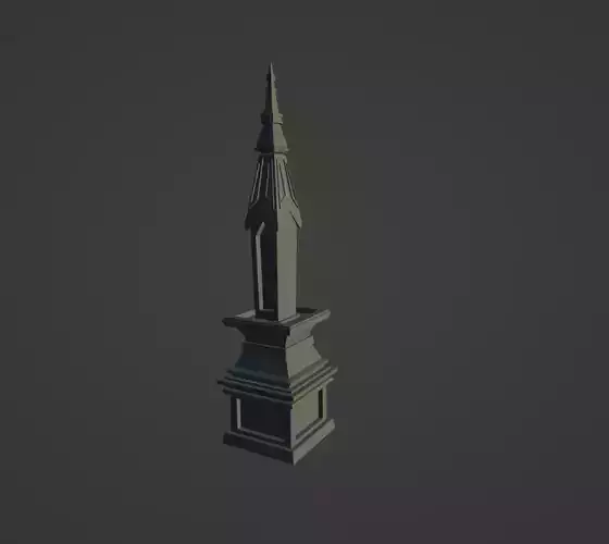amazing pillar 3D lowpoly model Low-poly 3D model