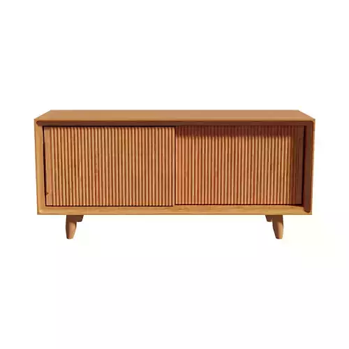 Homary Rustic Storage Bench with Sliding Doors 