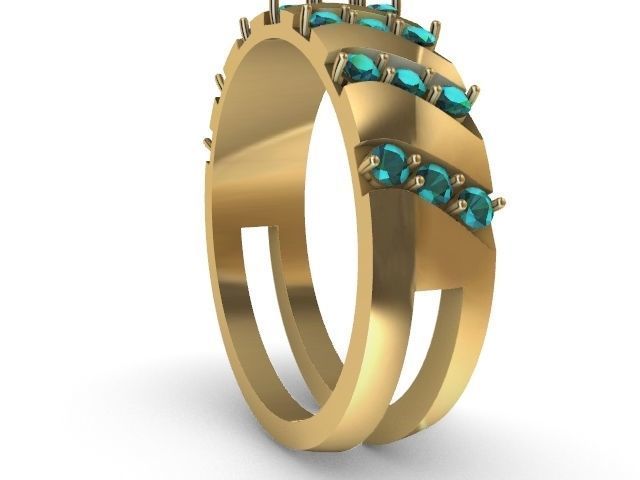 2 slash plain ring stl verified  3D print model_2