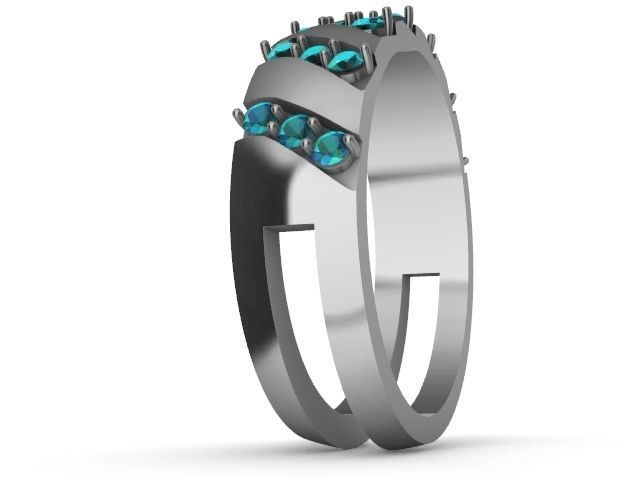 2 slash plain ring stl verified  3D print model_6