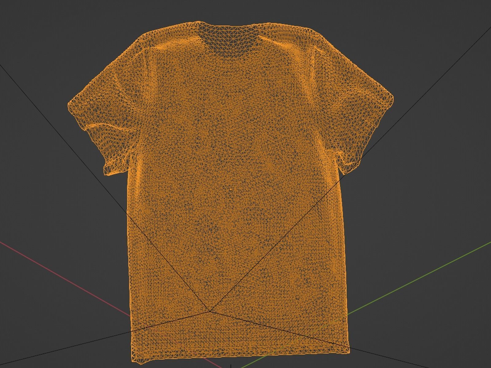 White T-Shirt with a Red Bald Eagle - Upper Left Corner 3D model_4