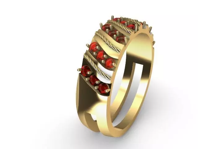 2 slash rope ring stl verified  3D print model_0